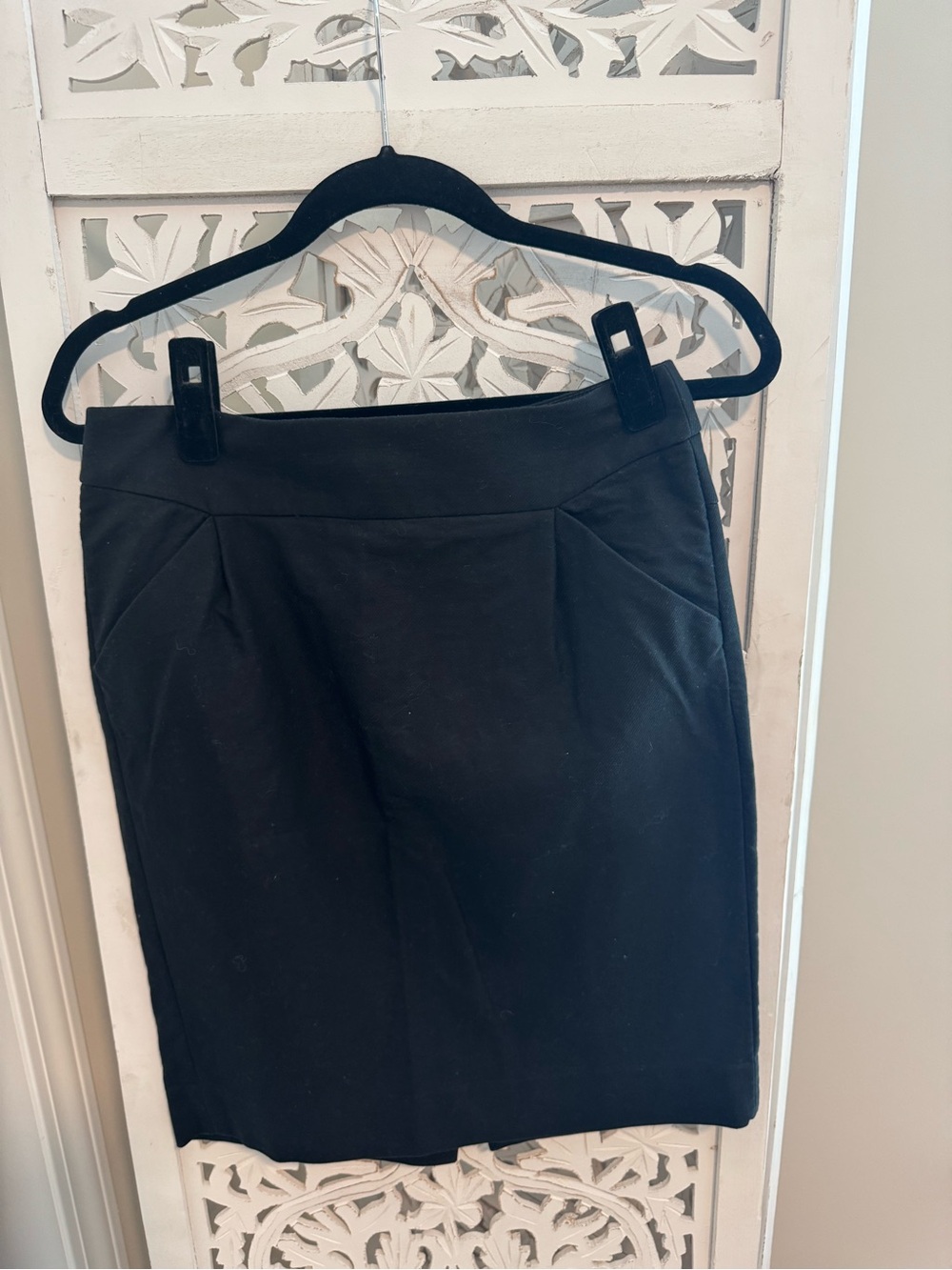 EUC J Crew Classic Black Pencil Skirt